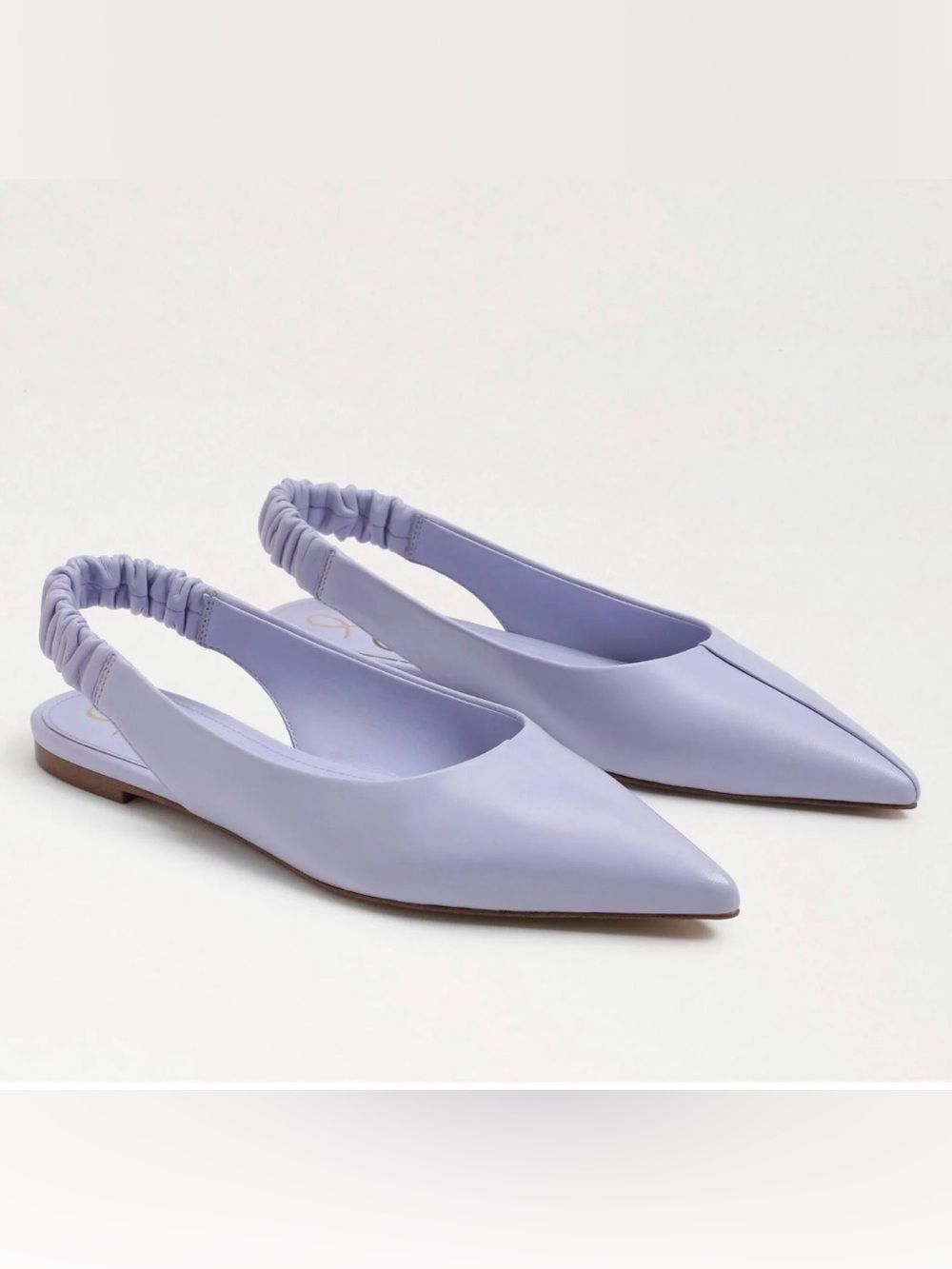 Sam Edelman Misty Lilac Pointed Toe Leather Slingback Flat Shoes(Size 8.5M)